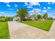 Beautifully landscaped front yard with a lush lawn, complemented by a brick driveway and well-maintained greenery at 1128 Rosecliff Dr, Marvin, NC 28173