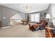 Open loft space with a desk, comfortable seating, built-in bookshelves, and natural light at 1244 Saint Johns Ave, Matthews, NC 28104
