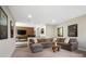 Relax in this finished basement living area with a large sectional and movie posters at 13106 Bien Ct, Huntersville, NC 28078