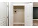 A close up of a closet with built in shelving for storage at 1320 Fillmore Ave # 112, Charlotte, NC 28203