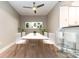 Dining room with stylish table and seating with plant decor adding a splash of color at 1320 Fillmore Ave # 112, Charlotte, NC 28203