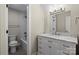 Bright bathroom with modern fixtures, bathtub and shower, and a marble vanity at 156 Clear Springs Rd, Mooresville, NC 28115