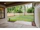 Spacious backyard featuring a well-maintained lawn, privacy fence, and patio area, ideal for outdoor activities at 1807 Arnold Dr, Charlotte, NC 28205