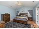 Comfortable primary bedroom featuring wood accents, and natural light at 206 Summey Barker Dr, Dallas, NC 28034