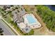 Aerial view of community pool and playground at 209 Helton Ln, Fort Mill, SC 29708