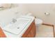 Bathroom features a toilet, and single sink vanity at 2412 Wedgewood Dr, Salisbury, NC 28146