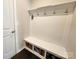Functional mudroom with built-in storage and hooks, offering a convenient space to organize outerwear and accessories at 413 Hunton Forest Dr, Concord, NC 28027