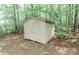 Storage shed with double doors for easy access and painted siding at 4410 Laurel Twig Ct, Charlotte, NC 28215