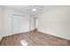 Bright bedroom featuring hardwood floors, a ceiling fan, and neutral walls at 612 Summerow Rd # Lot 22, Stanley, NC 28164