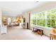 Spacious bedroom with large windows, workout area, walk-in closet, and serene, neutral decor at 619 Vega Nw St, Concord, NC 28027