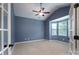 Bedroom featuring vaulted ceiling, bay windows, and neutral carpet at 968 Autumn Glen Ct, Clover, SC 29710