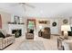Cozy living room with a fireplace, comfortable seating, and lots of natural light at 102 Sussex Ave, Cherryville, NC 28021