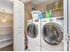 Well-equipped laundry room features modern, front-loading washer and dryer units for convenience at 1346 Mandy Place Ct, Charlotte, NC 28216