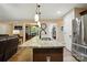 A spacious kitchen island with a granite countertop offers ample prep space and modern appeal at 1534 Buffalo Shoals Rd, Lincolnton, NC 28092
