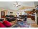 A vast living room offers a seamless transition into an inviting kitchen with modern appliances at 1534 Buffalo Shoals Rd, Lincolnton, NC 28092