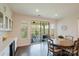 Charming breakfast nook area with access to the covered outdoor living area at 15431 Cimarron Hills Ln, Charlotte, NC 28278