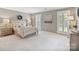 Spacious main bedroom showcasing neutral walls and two bright windows with plantation shutters at 1721 White Pond Ln, Waxhaw, NC 28173