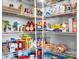 Spacious pantry with wire shelving provides plentiful storage for groceries and household items at 18027 Train Station Dr, Cornelius, NC 28031