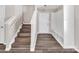 Entryway with coat rack, stairs and hardwood flooring at 2751 Bramble Ridge Ct, Charlotte, NC 28215