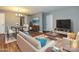 Cozy living room featuring modern furniture, area rug, and hardwood floors at 4609 Coronado Dr, Charlotte, NC 28212