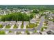 Panoramic aerial view of neighborhood, highlighting the manicured lawns, tree-lined streets, and community pool at 614 Oldham Ln, Rock Hill, SC 29732