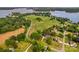 Breathtaking aerial view displays expansive land near the glistening water at 7923 Mountain Shore Dr, Sherrills Ford, NC 28673