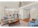 Inviting living room open to the kitchen, showcasing hardwood floors and an open floor plan at 7923 Mountain Shore Dr, Sherrills Ford, NC 28673