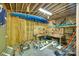 Organized garage featuring a variety of equipment, kayak, and pegboard tool storage at 117 Mills Ln, Fort Mill, SC 29708
