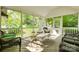 Screened porch with wicker furniture provides a relaxing outdoor living space at 117 Mills Ln, Fort Mill, SC 29708