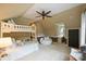 Spacious bedroom with a bunk bed, a white papasan chair, and a desk area at 12028 Royal Lytham Ct, Charlotte, NC 28277