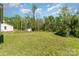 A vast backyard with lush green grass and mature trees under a partially cloudy sky at 1263 Crawford Rd, Rock Hill, SC 29730