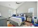 Primary bedroom with vaulted ceiling, neutral decor, and bright, natural light at 12803 Matisse Ln, Charlotte, NC 28215