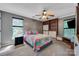 Comfortable bedroom with built-in shelves and cabinets, providing ample storage at 13312 Edgetree Dr, Pineville, NC 28134