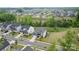 Expansive aerial view of a well-planned community with lush greenery and diverse home styles at 14218 Morningate St, Huntersville, NC 28078