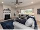 Comfortable living room with a fireplace, large windows, and plush seating, perfect for relaxation at 1479 Mocksville Hwy # 23, Statesville, NC 28625