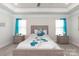 Comfortable bedroom with tray ceilings, plush bedding, side tables, and lots of light at 1479 Mocksville Hwy # 23, Statesville, NC 28625