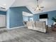 Bright living room with comfortable seating and fireplace and view to kitchen at 1579 Matthews Dr, Rock Hill, SC 29732