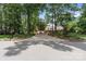 Home exterior with a long driveway surrounded by lush landscaping and mature trees at 17112 Green Dolphin Ln, Cornelius, NC 28031