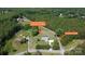 Aerial view of the home showing the property lines, the house, and the detached garage at 260 Treebark Rd, Statesville, NC 28625