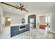 Open kitchen with stainless appliances, center island, and access to other rooms at 309 N Congress N St, York, SC 29745