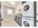Well-appointed laundry room with stacked washer/dryer and modern sink area at 309 N Congress N St, York, SC 29745