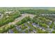 Beautiful aerial shot of the residential neighborhood with tree-lined streets at 3736 Melrose Cottage Dr, Matthews, NC 28105