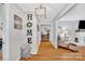 Inviting foyer with hardwood floors that flow into the living spaces at 3810 Springway Dr, Gastonia, NC 28056