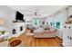Cozy living room with fireplace, hardwood floors, and comfortable seating at 3810 Springway Dr, Gastonia, NC 28056