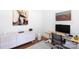 Stylish office with a modern desk, decorative cabinet, and contemporary artwork at 4211 Mantle Ct, Charlotte, NC 28205