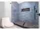 Beautiful walk-in shower featuring modern subway tile and matte black hardware at 4907 Ardenwoods Dr, Charlotte, NC 28215