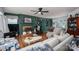 Inviting living room featuring hardwood floors, a fireplace, and an open floor plan at 712 2Nd Nw Ave, Conover, NC 28613