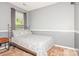 Bedroom with bed and gray walls at 7128 Rock Bass Ct, Concord, NC 28025