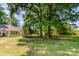 Expansive backyard featuring mature trees, green grass, and room for outdoor enjoyment at 814 Independence Dr, Wingate, NC 28174