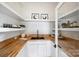Well-organized pantry with butcher block countertops, open shelving, and a modern sink at 910 Everett Pl, Charlotte, NC 28205